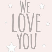 We love you to the moon and back, nursery decor, nursery wall art, pale pink nursery prints, nursery decor girl, baby girl nursery art