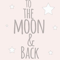 We love you to the moon and back, nursery decor, nursery wall art, pale pink nursery prints, nursery decor girl, baby girl nursery art