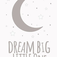 Gray nursery decor, Dream Big Little One Print, Nursery Wall Art, grey nursery decor, nursery prints, gender neutral nursery baby room decor