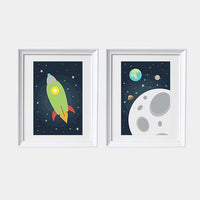 Boys room decor, Space nursery decor, Kids room decor, rocket ship, Space themed, nursery wall art, outer space, nursery decor boys space