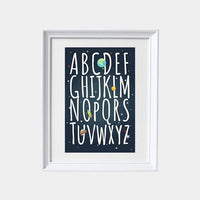 Space nursery, nursery decor boys, Alphabet nursery art, boy nursery decor, Outer Space, alphabet letters, playroom decor, toddler room