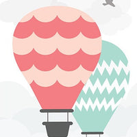 Coral mint nursery, Oh the places you will go nursery, hot air balloon nursery, set of 3, nursery decor, nursery print, mint coral decor