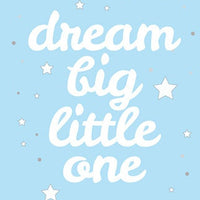 Baby boy nursery set, Moon and stars nursery, blue nursery decor, Dream Big Little One Art Print baby boy nursery blue gray nursery wall art