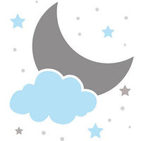 Baby boy nursery set, Moon and stars nursery, blue nursery decor, Dream Big Little One Art Print baby boy nursery blue gray nursery wall art