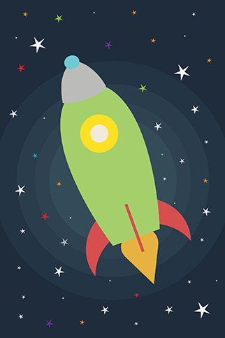 Boys room decor, Space nursery decor, Kids room decor, rocket ship, Space themed, nursery wall art, outer space, nursery decor boys space