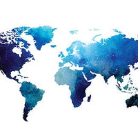 World Map wall art, blue navy world map nursery print, baby's nursery room decor, toddler room, kid's room, space theme world map blue