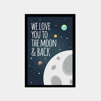 Love you to the moon and back nursery, outer space, space nursery, space nursery decor, outer space nursery wall art, space print, kid room