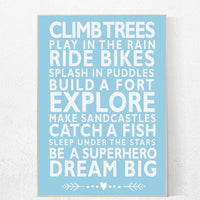Baby Boy Nursery Art Print, Boy Rules Sign, Blue Nursery decor, baby boy rules, Baby Boys Nursery Prints, Boys Room Decor, playroom decor