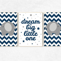 Navy nursery decor, dream Big little one, navy nursery, boys room decor, nursery decor boy, boys room wall art, baby boy nursery wall decor