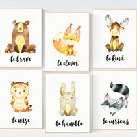 Nursery decor woodland, nursery decor animal, woodland animals, nursery wall art animals, woodland animals print, forest animals