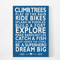 Baby Boy Nursery Art Print, Boy Rules Sign, Blue Nursery Wall Art, baby boy rules, boys nursery prints, boys room wall art, playroom decor
