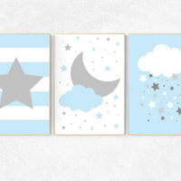 Nursery decor boy, nursery wall art boy, boys room decor, blue gray, blue grey, boy bedroom decor, boy nursery decor, baby boy nursery gift