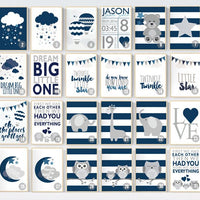 NAVY Nursery decor boy, nursery prints quotes, nursery prints boy, navy blue nursery decor, dream big, nursery decor elephant navy nursery