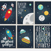 Space nursery decor, Oh the places you'll go, nursery decor boy, outer space nursery, space print, Space themed nursery, boys room decor