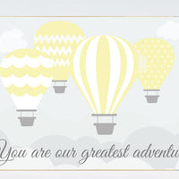 Hot air balloon nursery, yellow nursery decor, you are our greatest adventure, nursery decor neutral, nursery decor yellow adventure nursery