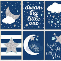 Navy mint gray nursery, navy mint silver nursery decor, mint navy nursery, silver navy blue, nursery decor boy, twinkle twinkle, dream big