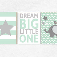 Nursery decor elephant, mint green nursery, nursery decor neutral, nursery decor mint, nursery decor boy teal, mint and grey, gender neutral