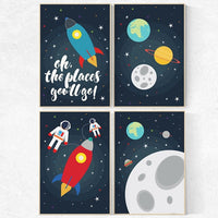 Nursery decor boys space, Space nursery decor, nursery set, space themed nursery, oh the places you'll go, space decor, kids room decor