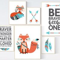 Nursery decor boy woodland, Fox Nursery Wall Art, Fox Nursery Decor, Woodland Nursery Art, Woodland Nursery Print Set, woodland animals