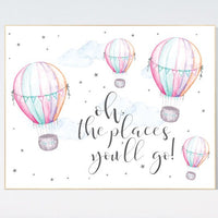 nursery decor neutral, Nursery decor hot air balloon, nursery decor, nursery wall art, hot air balloon nursery, gender neutral, rainbow