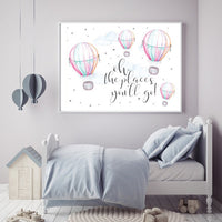 nursery decor neutral, Nursery decor hot air balloon, nursery decor, nursery wall art, hot air balloon nursery, gender neutral, rainbow