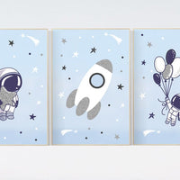 Nursery decor boy space, space poster for kids, space nursery wall art, boys room decor space, planets nursery print, astronaut nursery