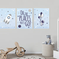 Nursery decor boy space,space nursery wall art, boys room decor space, planets nursery print, astronaut nursery, space poster for kids