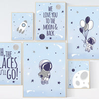 Nursery decor boy space, space theme nursery, Space nursery decor, space nursery wall art, astronaut print kids, space poster for kids