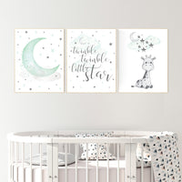 Giraffe nursery decor, Nursery decor girl giraffe, mint nursery decor, gender neutral, nursery wall art quotes, neutral nursery prints