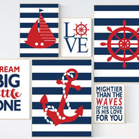 Nautical boy nursery, nursery decor boy nautical baby room, navy red nursery, navy and red nursery, nautical nursery wall decor navy nursery