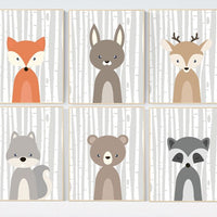 Nursery decor woodland animals, Woodland nursery decor, woodland nursery wall art, forest animals print, animal nursery prints, woodland art