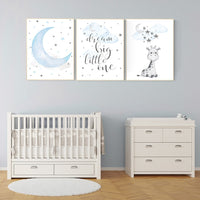 Nursery decor boy, giraffe print nursery, dream big little one, boy nursery giraffe, boy nursery wall art, giraffe nursery wall art