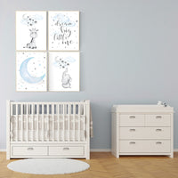 Nursery decor boy elephant, blue nursery art, giraffe print nursery, elephant decor for nursery, dream big little one, Boy nursery decor