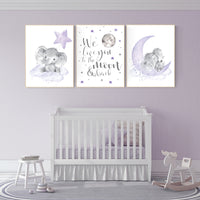 Nursery decor girl purple, lilac nursery, we love you to the moon and back, purple nursery, Nursery decor girl lavender, moon and stars
