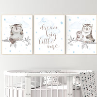 Nursery decor boy owls, owl nursery, nursery wall art boy, owl print nursery, owl print baby, baby nursery decor, baby room decor boy