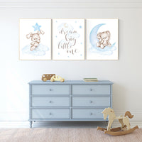 Nursery decor boy, nursery decor bunny, dream big little one, rabbit nursery decor, Bunny print, boy nursery wall art, bunny print nursery
