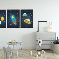 Nursery decor boy space, space nursery wall art, space themed nursery, kids room decor, nursery prints space, baby boy nursery, navy nursery