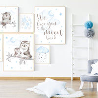 Owl Nursery Decor, owl print nursery, Baby boy room, nursery wall art owl, Owl wall art print, Owl nursery poster, Owl Art Print