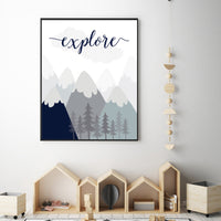 Woodland nursery, explore, nursery wall art woodland, nursery, nursery decor neutral, baby room decor mountains, adventure nursery, woodland