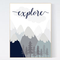 Woodland nursery, explore, nursery wall art woodland, nursery, nursery decor neutral, baby room decor mountains, adventure nursery, woodland