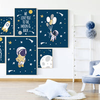 Nursery decor boy space, space poster for kids, space nursery wall art, boys room decor space, planets nursery print, astronaut nursery