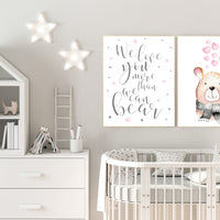 We love you more than we can bear, nursery decor bear, bear nursery print, i love you more than i can bear, animals, nursery quote print
