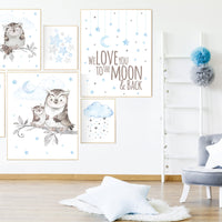 Owl Nursery Decor, owl print nursery, Baby boy room, nursery wall art owl, Owl wall art print, Owl nursery poster, Owl Art Print