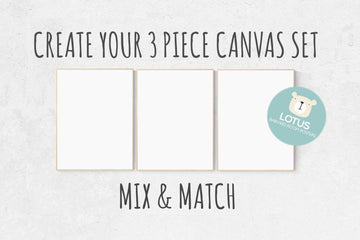 Choose Any 3 prints, Mix and match! Create your canvas set, Custom nursery decor, canvas nursery prints, set of 3 canvas prints, canvas