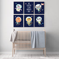 Nursery decor boy space, nursery prints Space, Space themed nursery, we love you to the moon and back, outer space nursery, space nursery