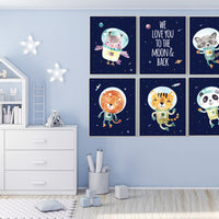 Nursery decor boy space, nursery prints Space, Space themed nursery, we love you to the moon and back, outer space nursery, space nursery