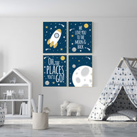 Nursery decor boy space, Space themed nursery, outer space nursery, space print, boys nursery ideas, planets, moon, rocket, navy nursery