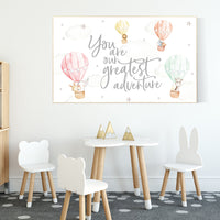 Animal nursery, Gender neutral, you are our greatest adventure, Hot air balloon nursery, safari animals, twin nursery, unisex, travel theme