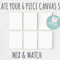 Choose Any 6 prints, Mix and match! Create your canvas set, Custom nursery decor, canvas nursery prints, set of 6 canvas prints, canvas