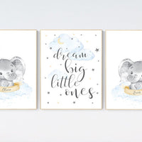 Nursery decor twins, Twin nursery, elephant nursery, name sign, girl boy twins, twins room decor, gender neutral, blue yellow, twins room